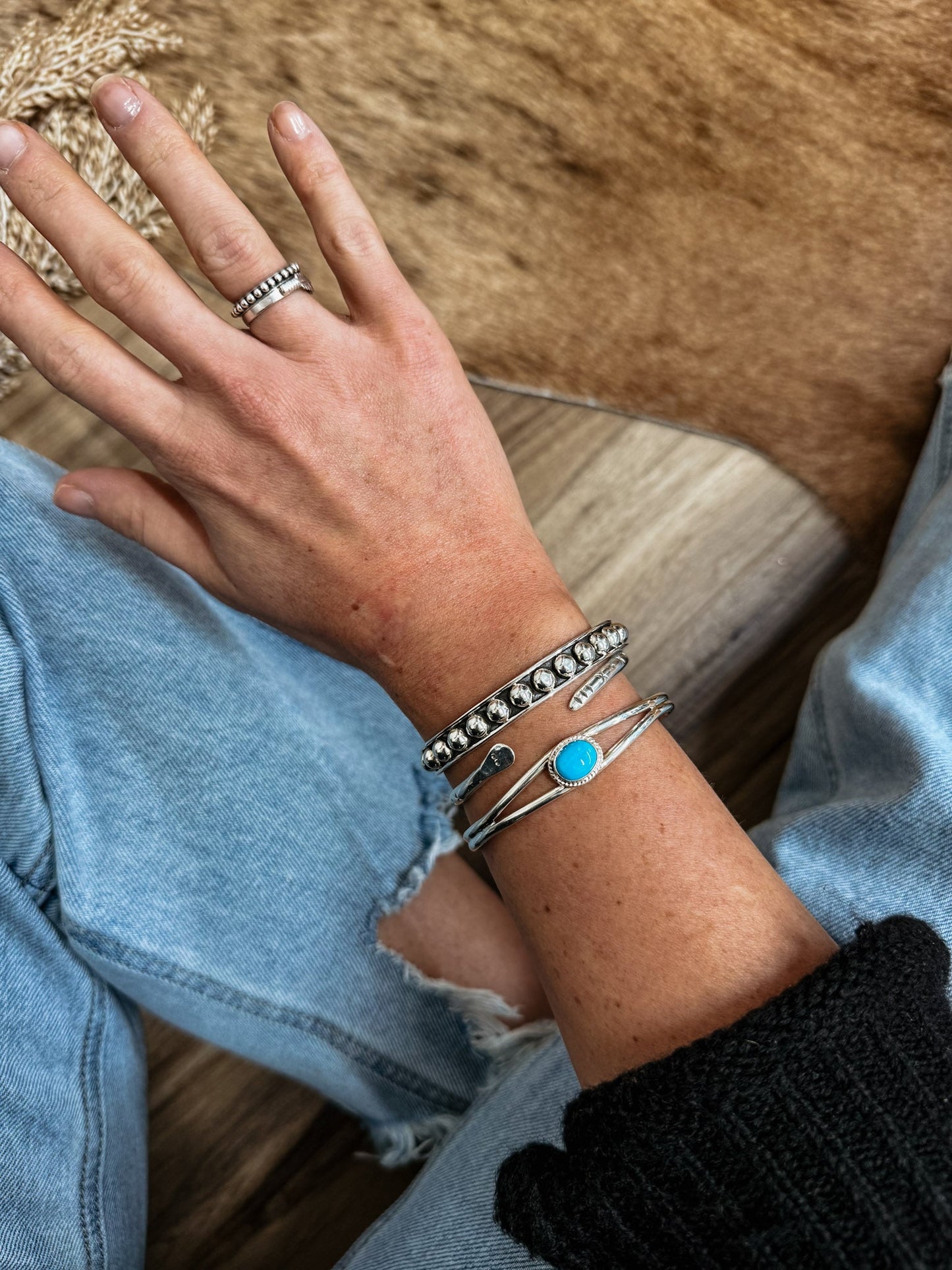 Kingman Single Stone Cuff