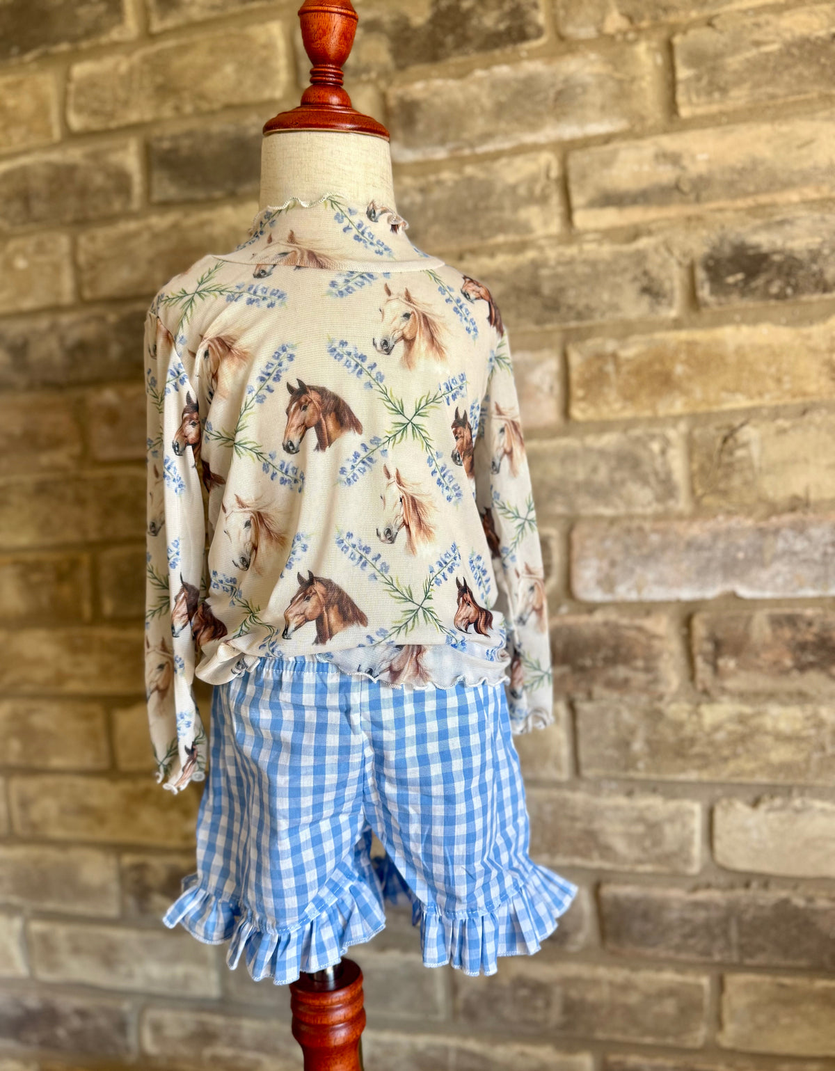 Ruffle Gingham Shorts