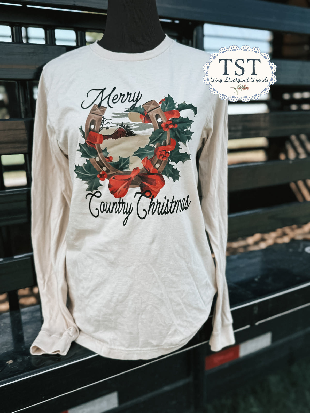 Adult Merry Country Christmas-Natural