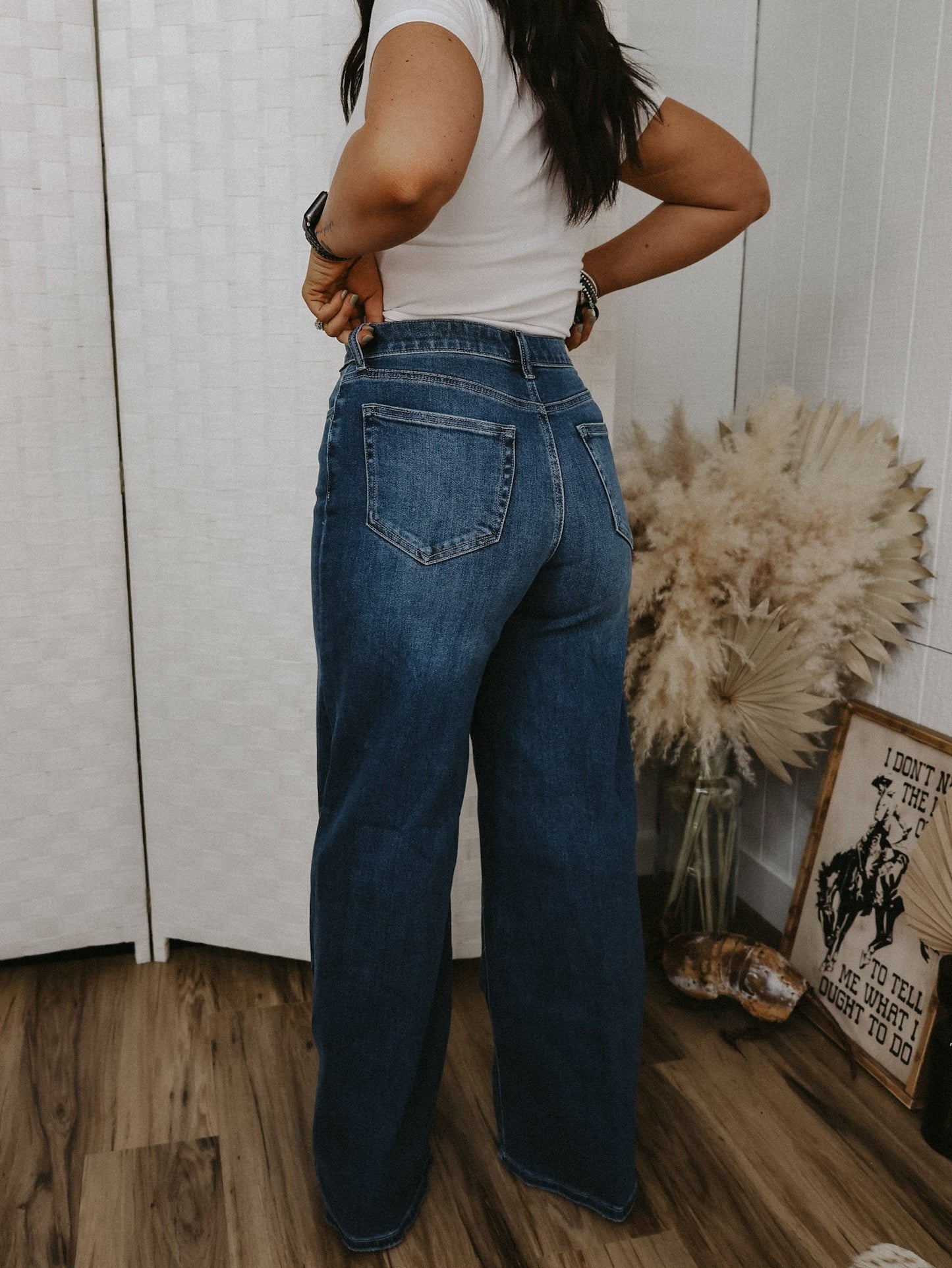 Cello: Evermore Wide Leg Jeans - Medium Wash