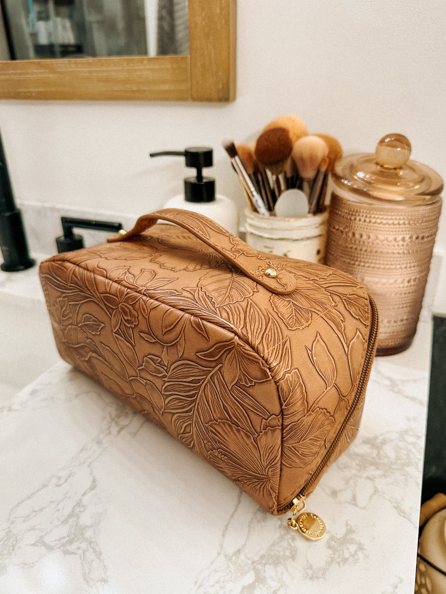 Tooled Makeup Travel Bag