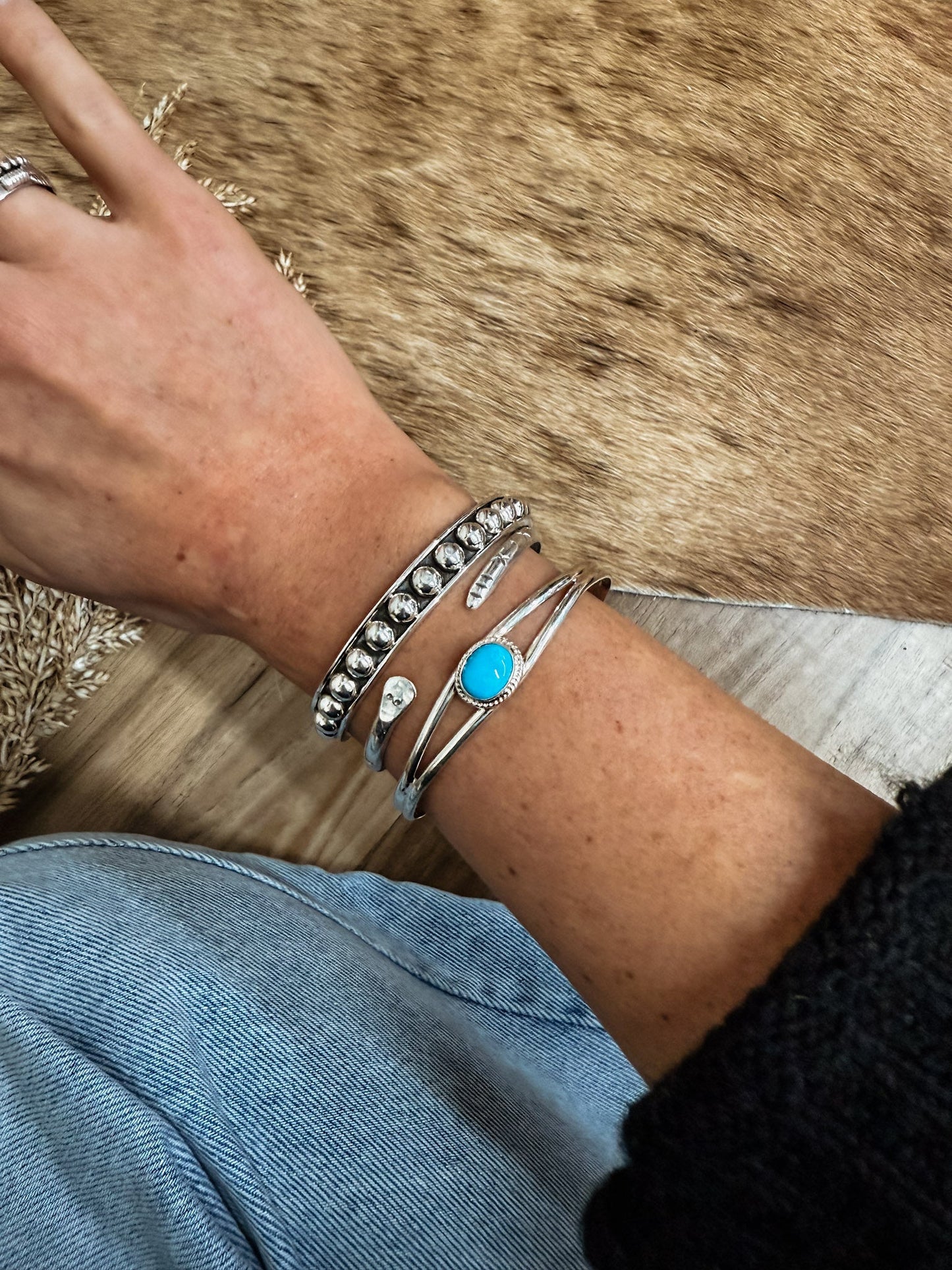 Kingman Single Stone Cuff