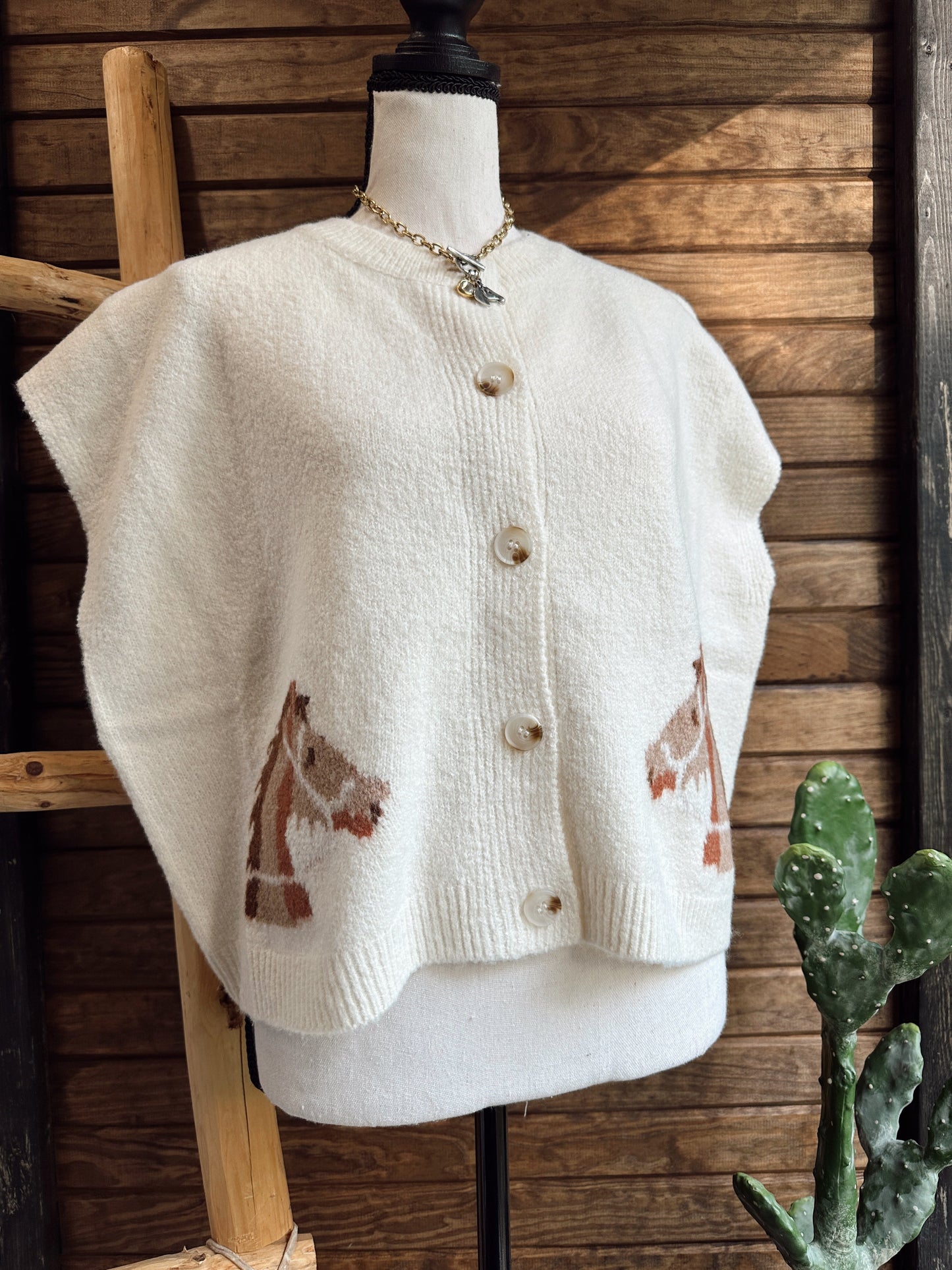 The Pony Sleeveless Cardigan