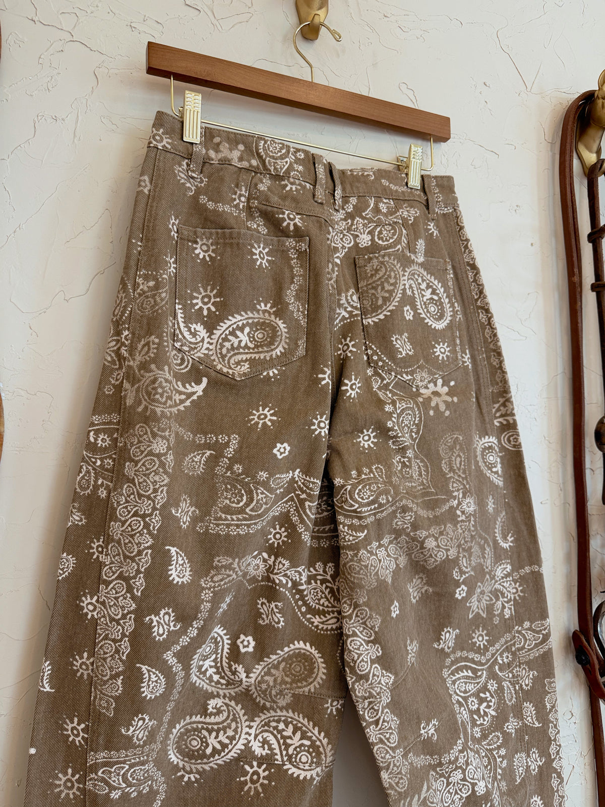 The Dun Paisley Barrel Jeans