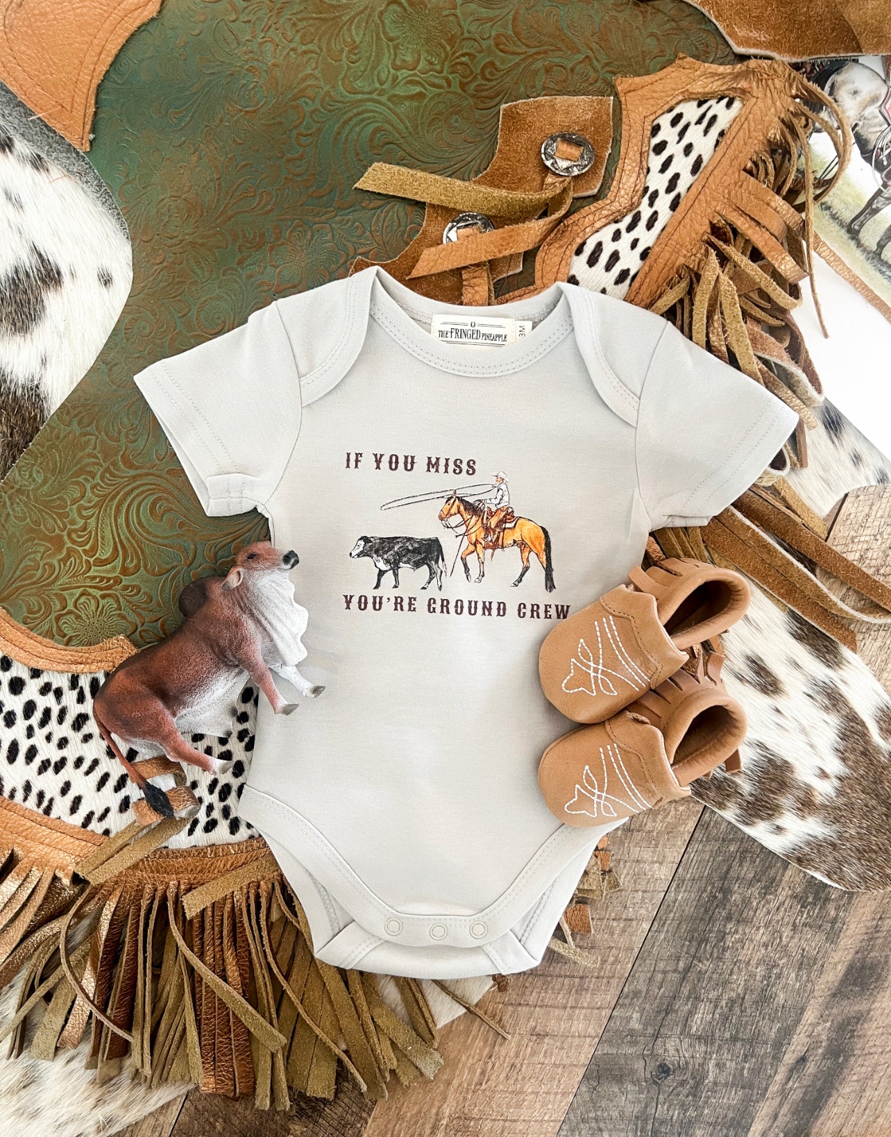 If You Miss You’re Ground Crew Onesie/ Tee (little kid)(grey)