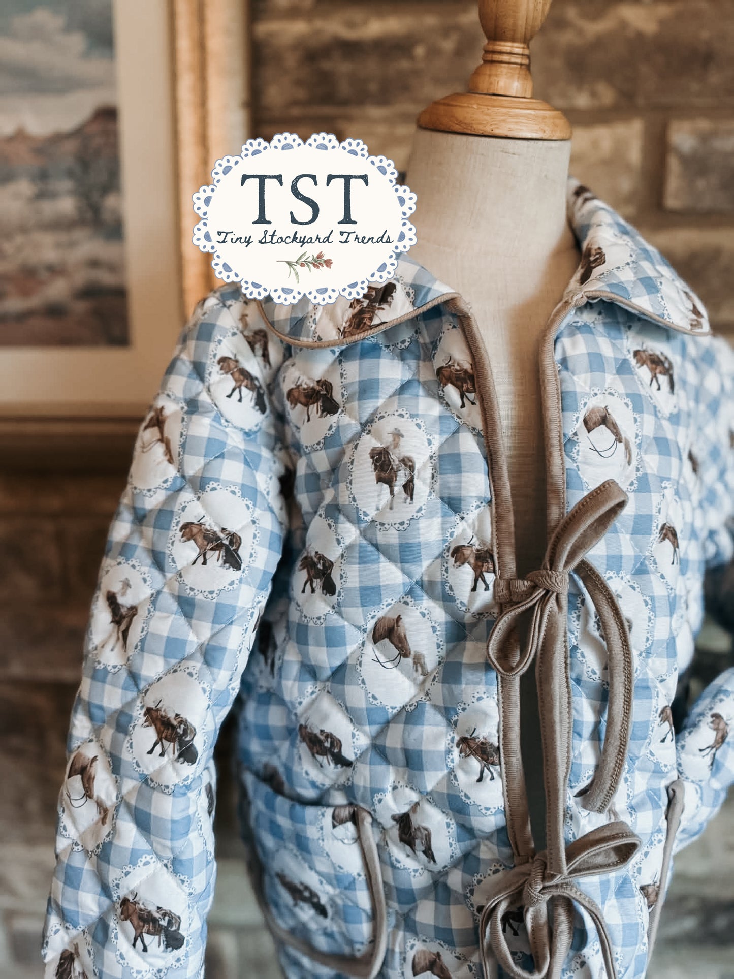 Vintage Blues Quilted Jacket