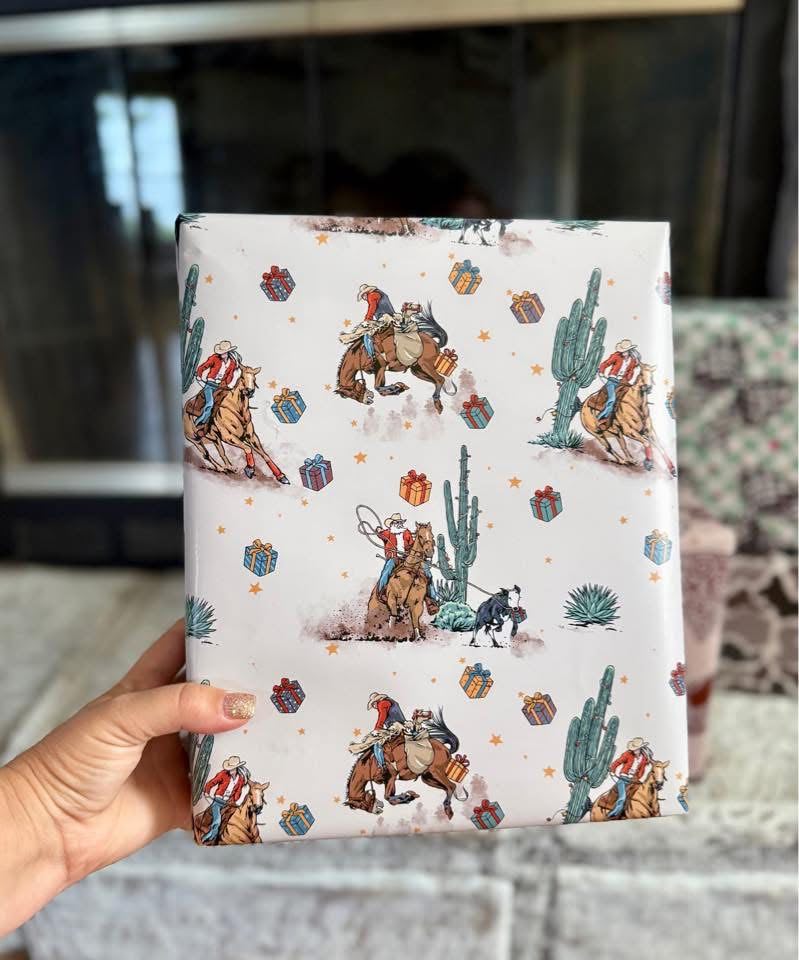 Cowboy Christmas wrapping paper
