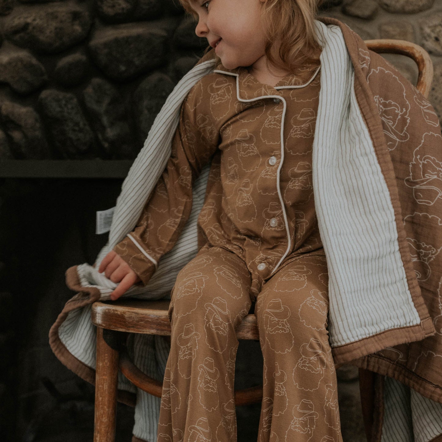 Cowboy Santa | Reversible Muslin Quilt