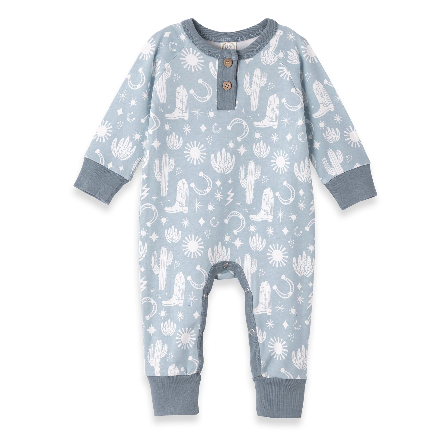 Wild West/Blue Bamboo Romper