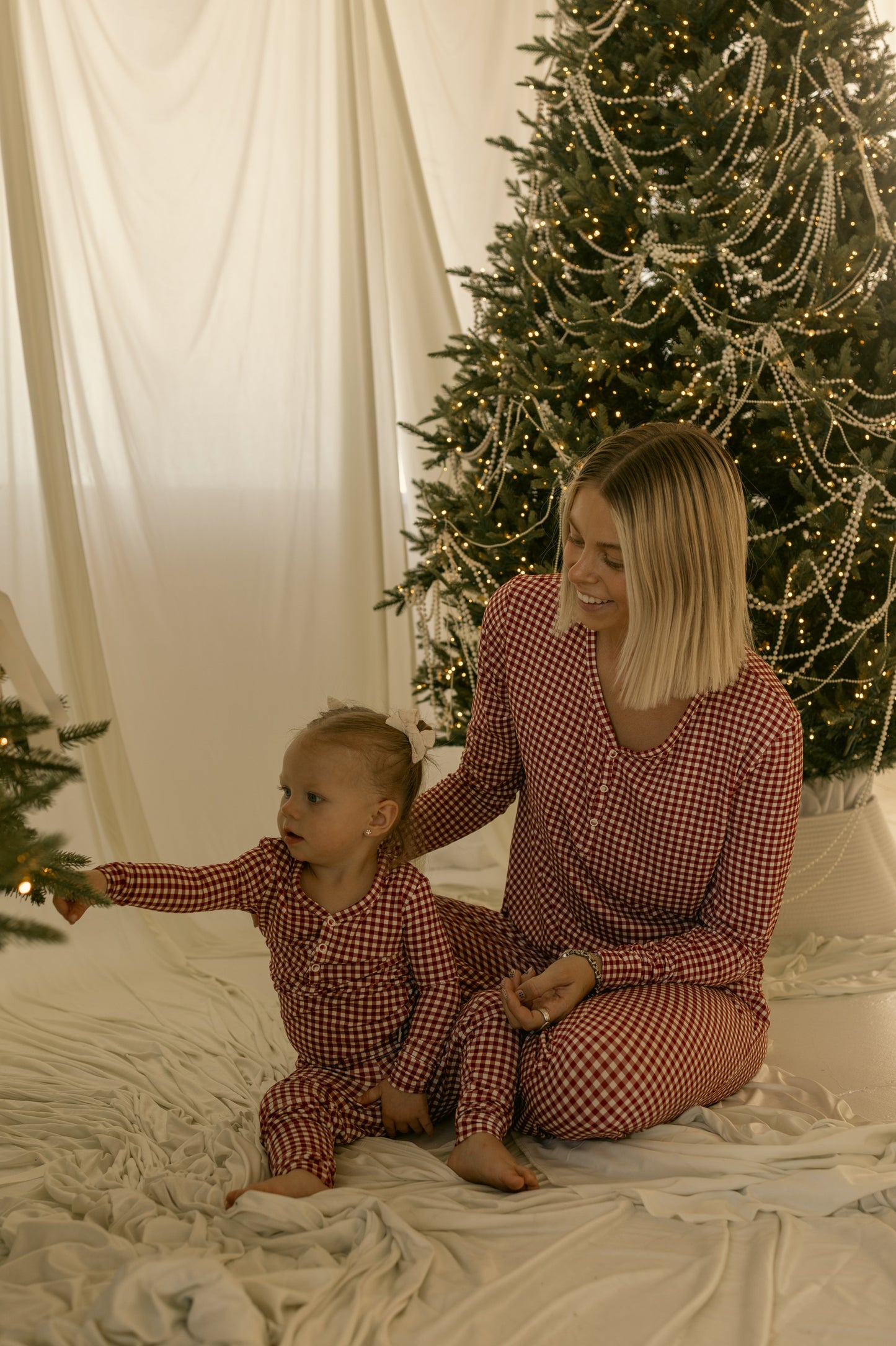 Women's Bamboo Pajamas | Red Gingham