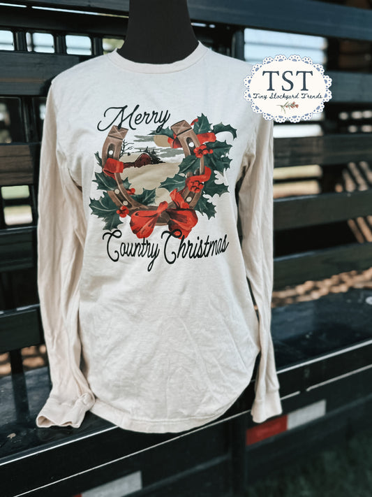 Adult Merry Country Christmas-Natural