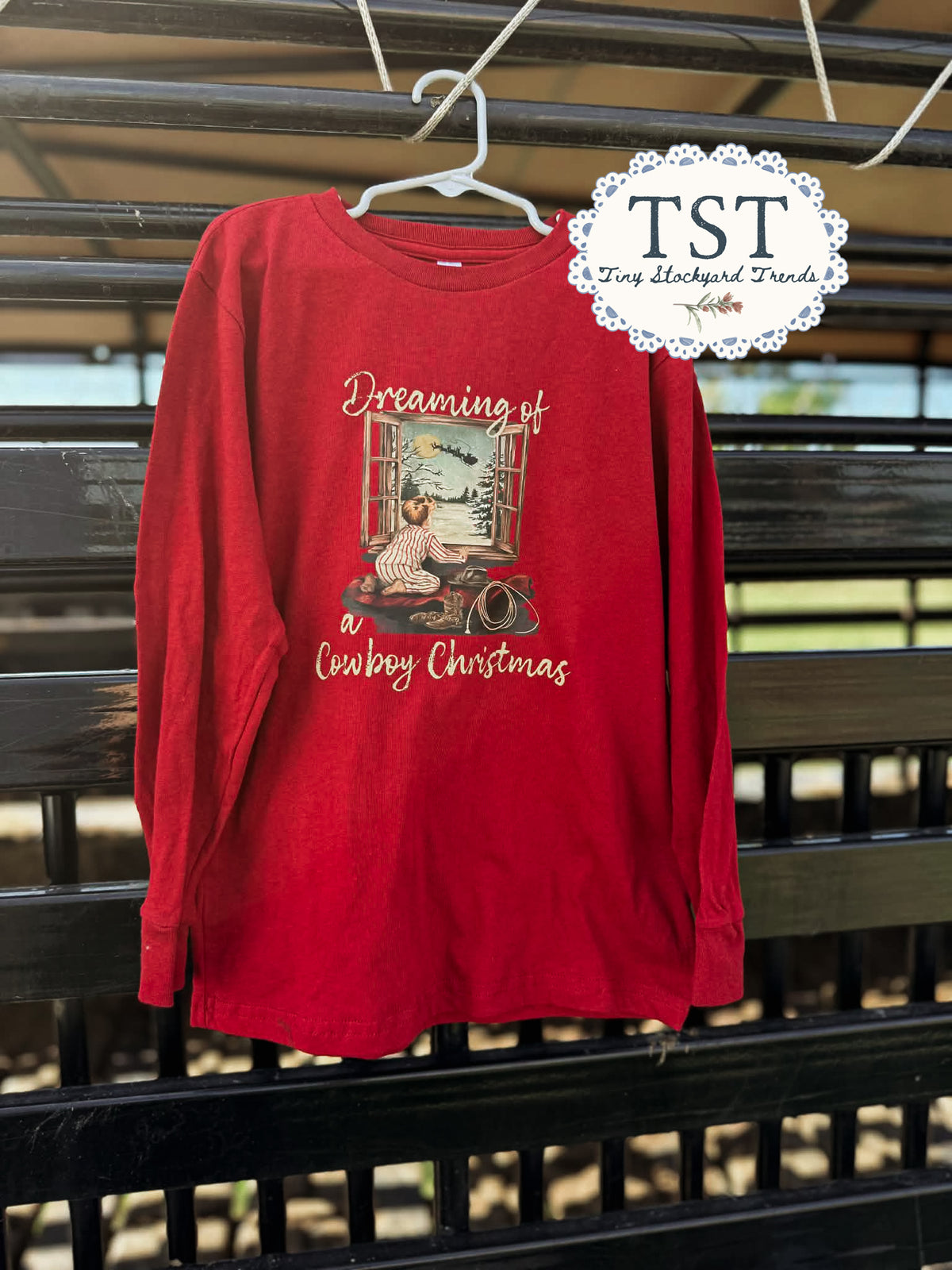 Dreaming of a Cowboy Christmas-Red