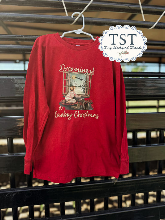 Dreaming of a Cowboy Christmas-Red