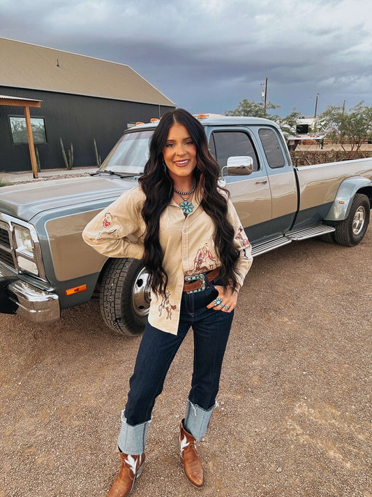 The Western Embroidered Top - Pre Order