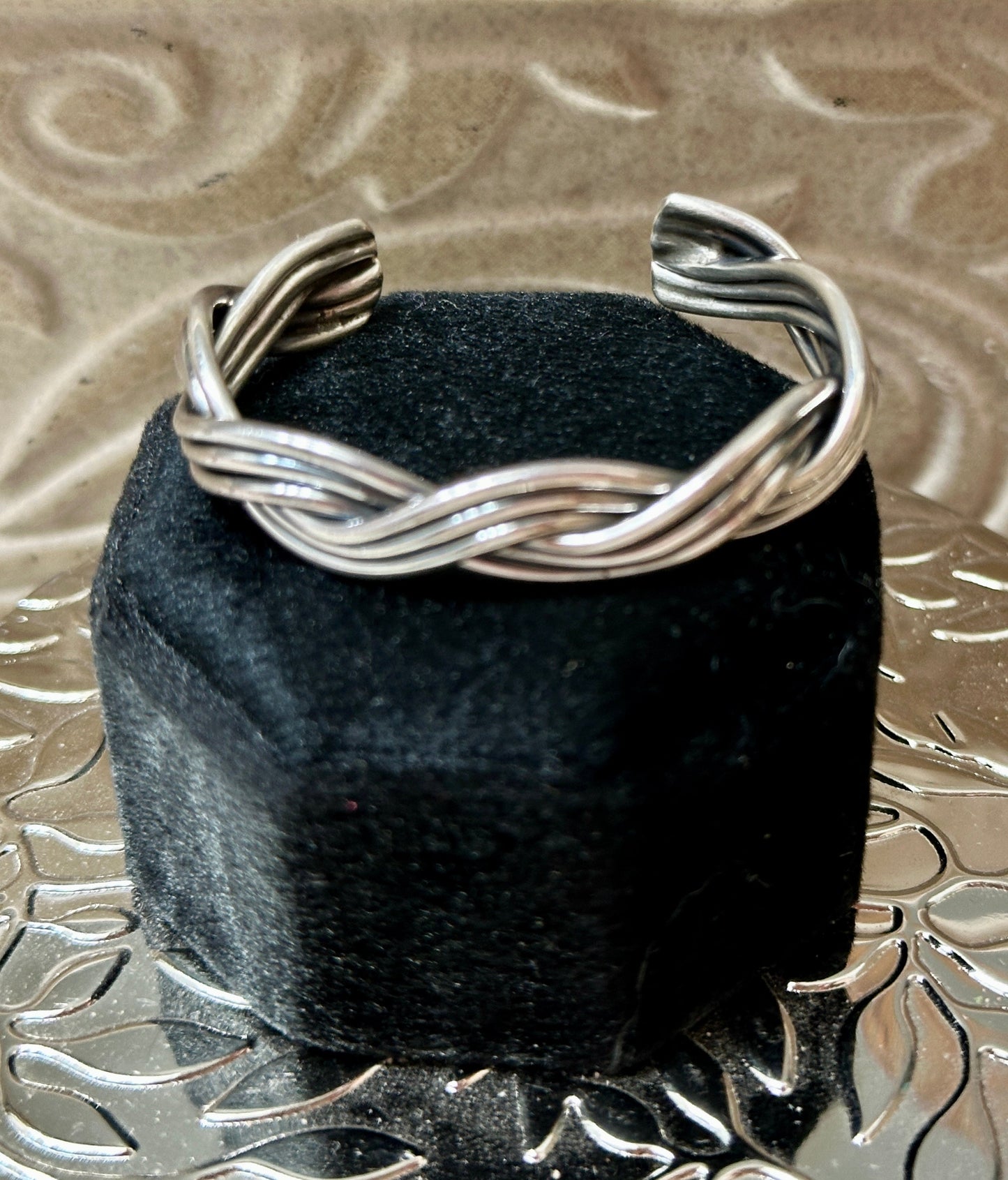 Handcrafted Sterling Silver Rope Twist Baby, Child Cuff Bracelet