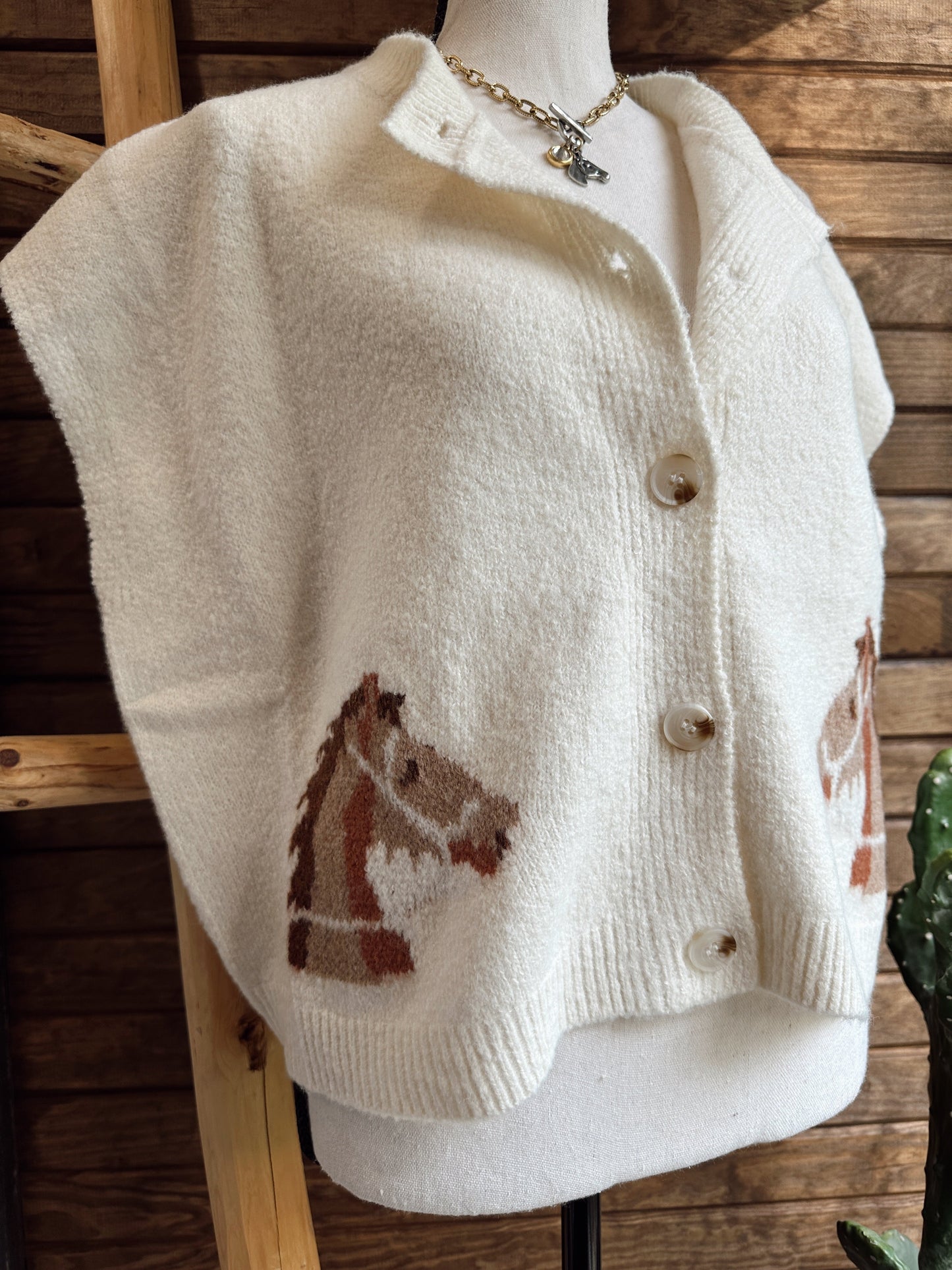 The Pony Sleeveless Cardigan