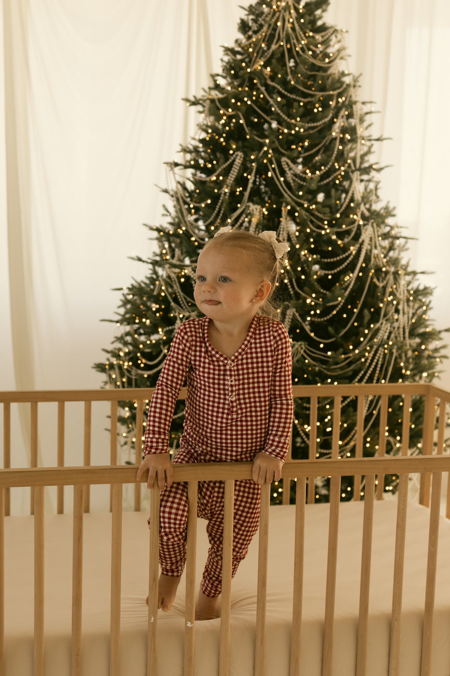 Women's Bamboo Pajamas | Red Gingham