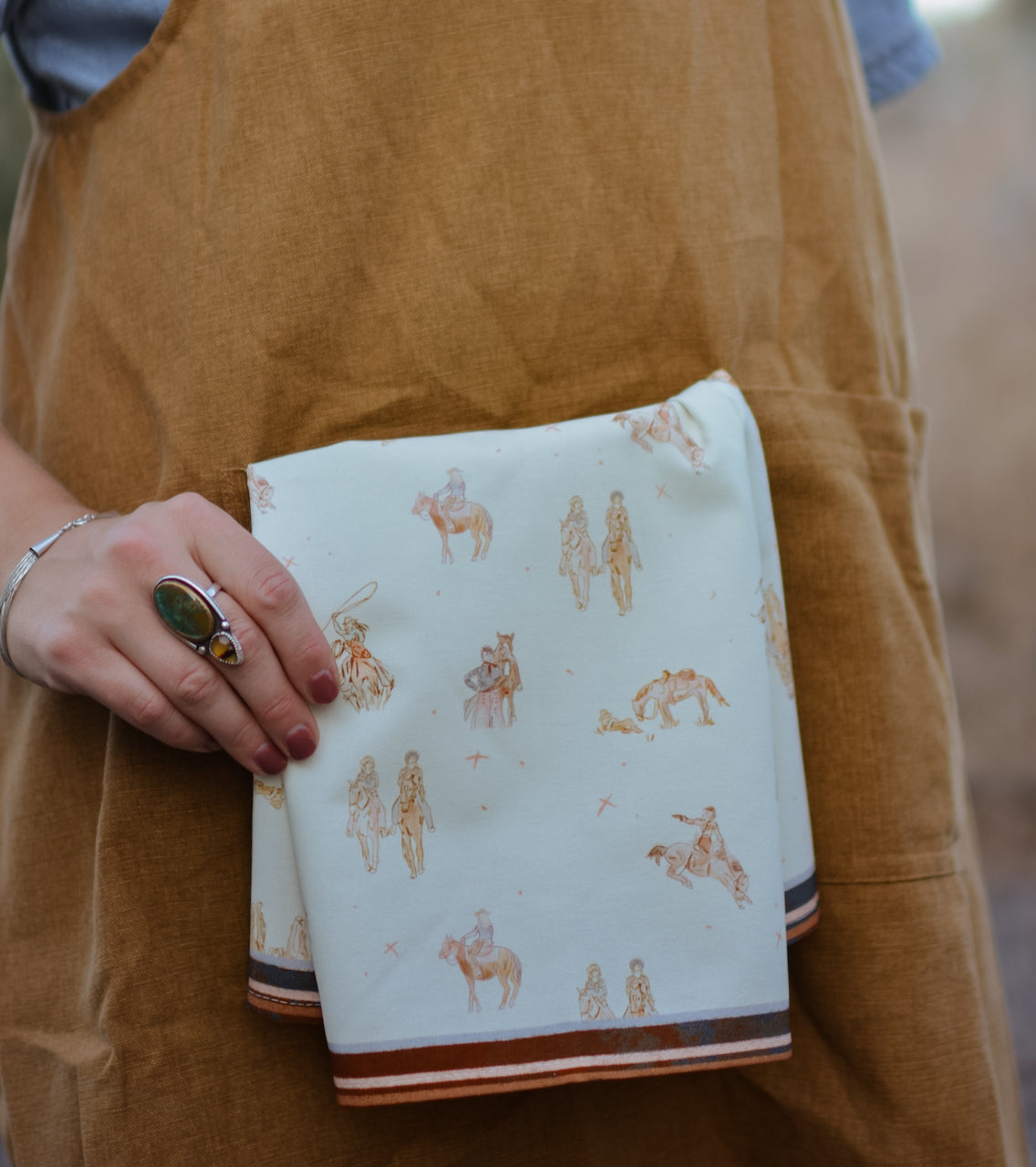 Saddle Club Western Rustic Farmhouse Kitchen Tea Towel