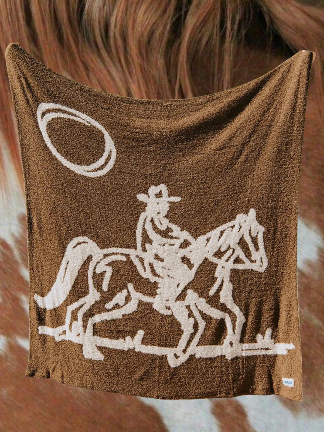 The Cowboy Drifter Throw Blanket