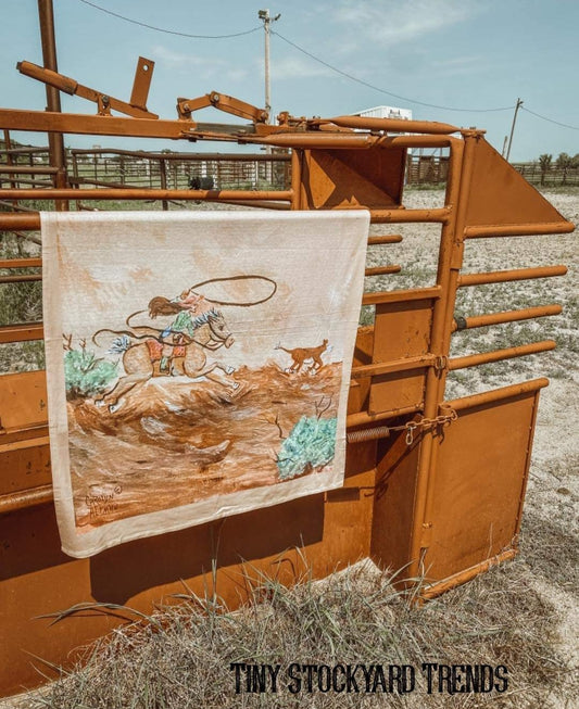 Wranglin' Cowgirl Blanket