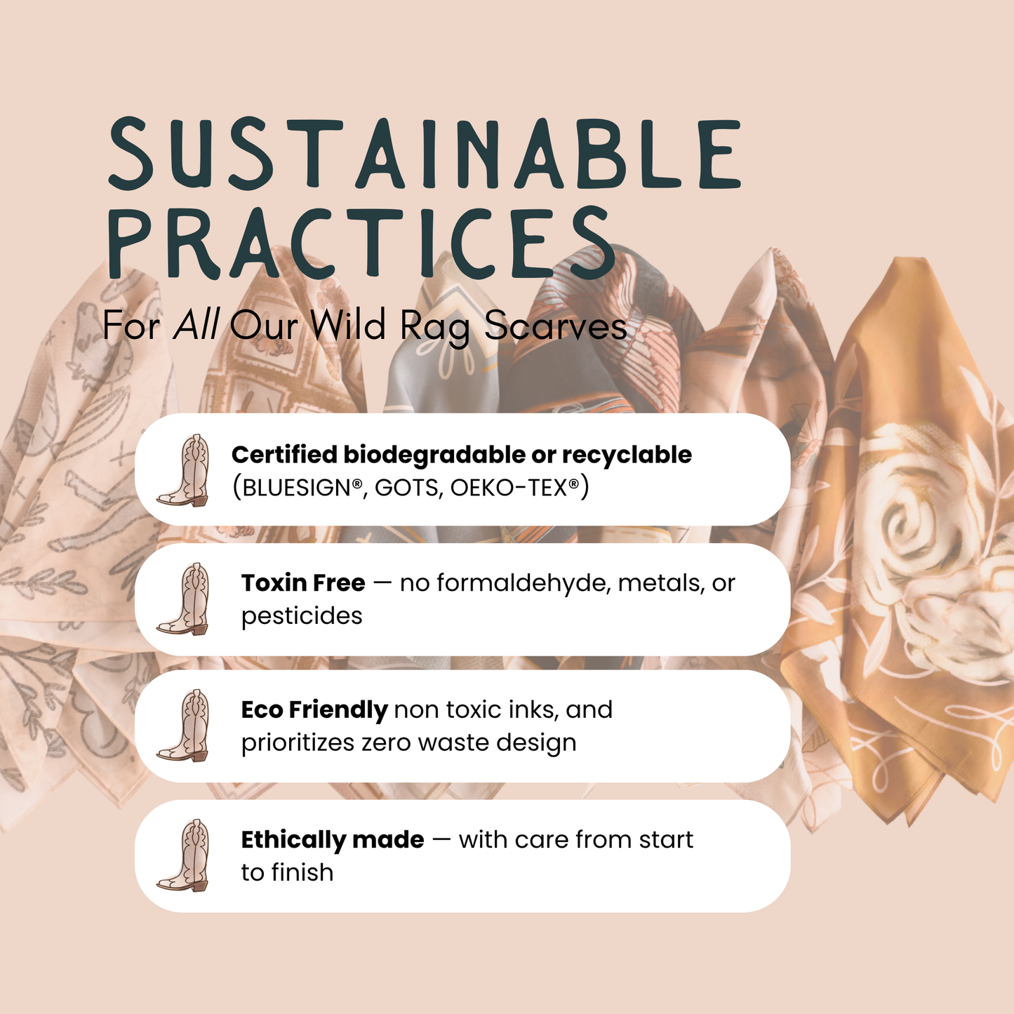 Western Horseshoe Vintage Ranching Patchwork Quilt Silk Wild Rag Scarf