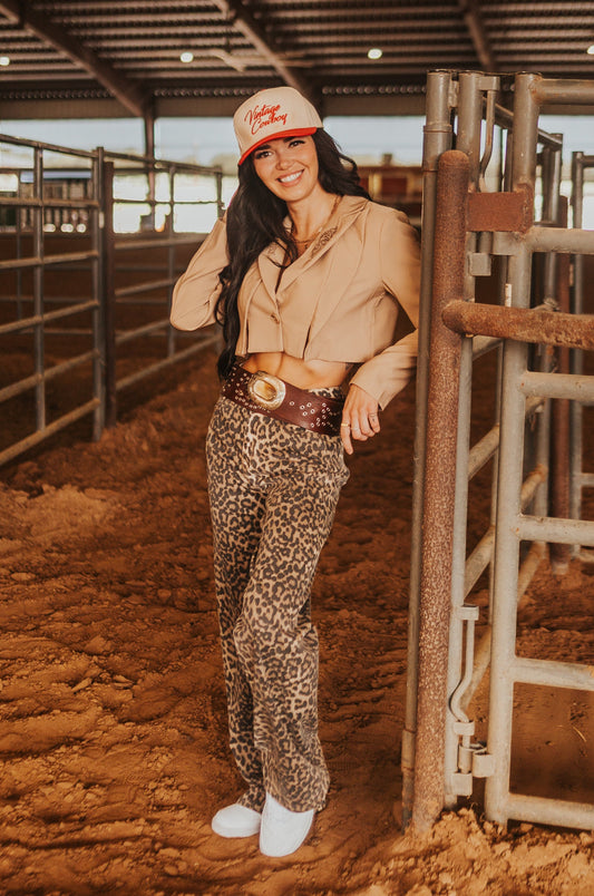 The Heidi Leopard Jean
