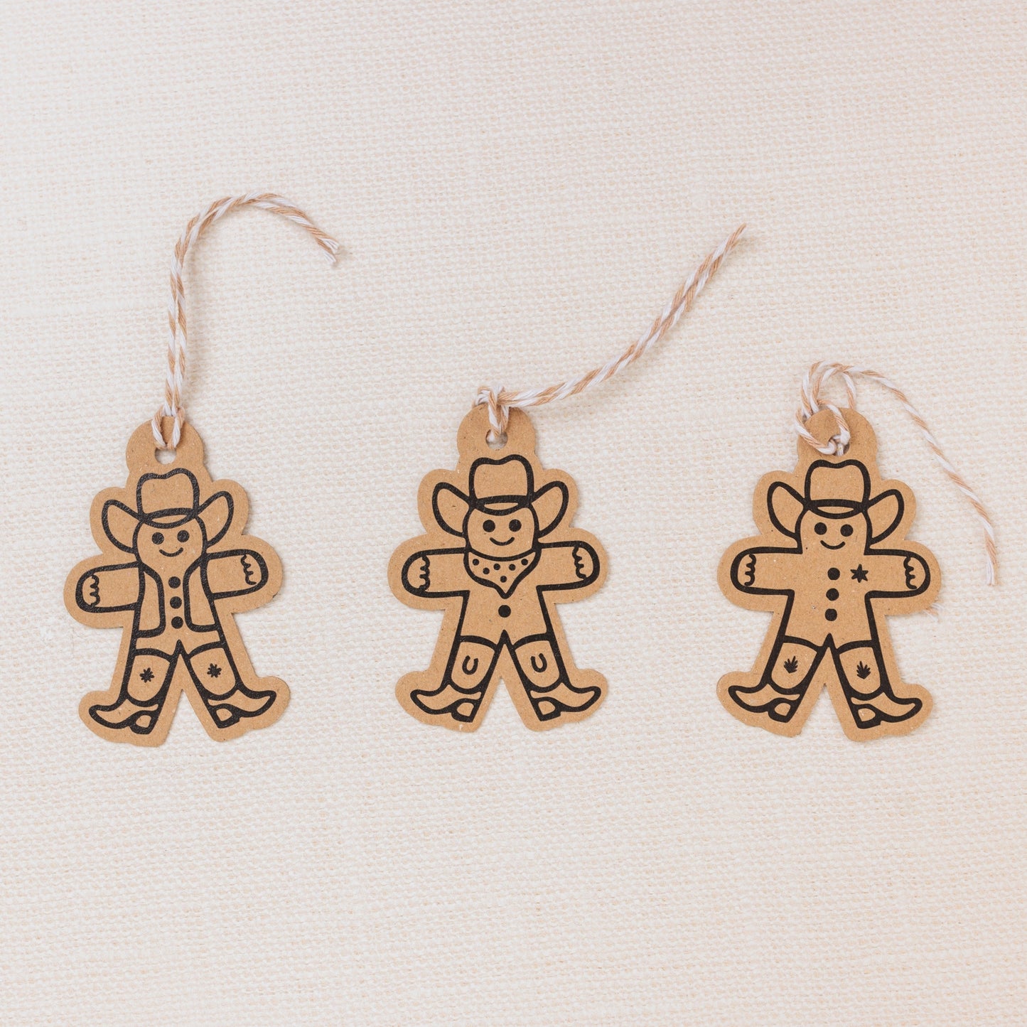 Gingerbread Cowboy Tags