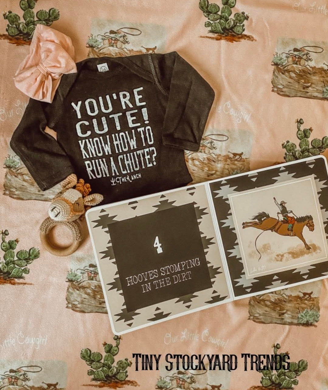 Little Cowgirl Calf Roper Toddler Blanket