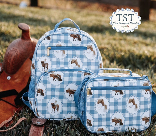 Vintage Blues Backpack & Lunch Box