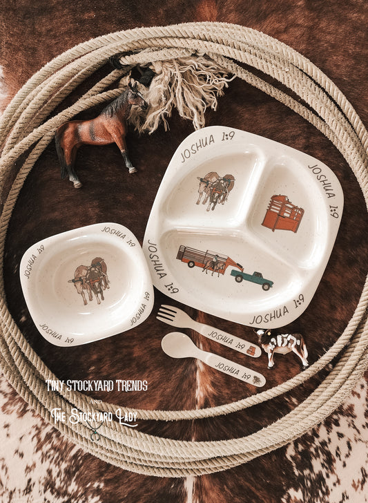 Let's Go Roping Dinner Set