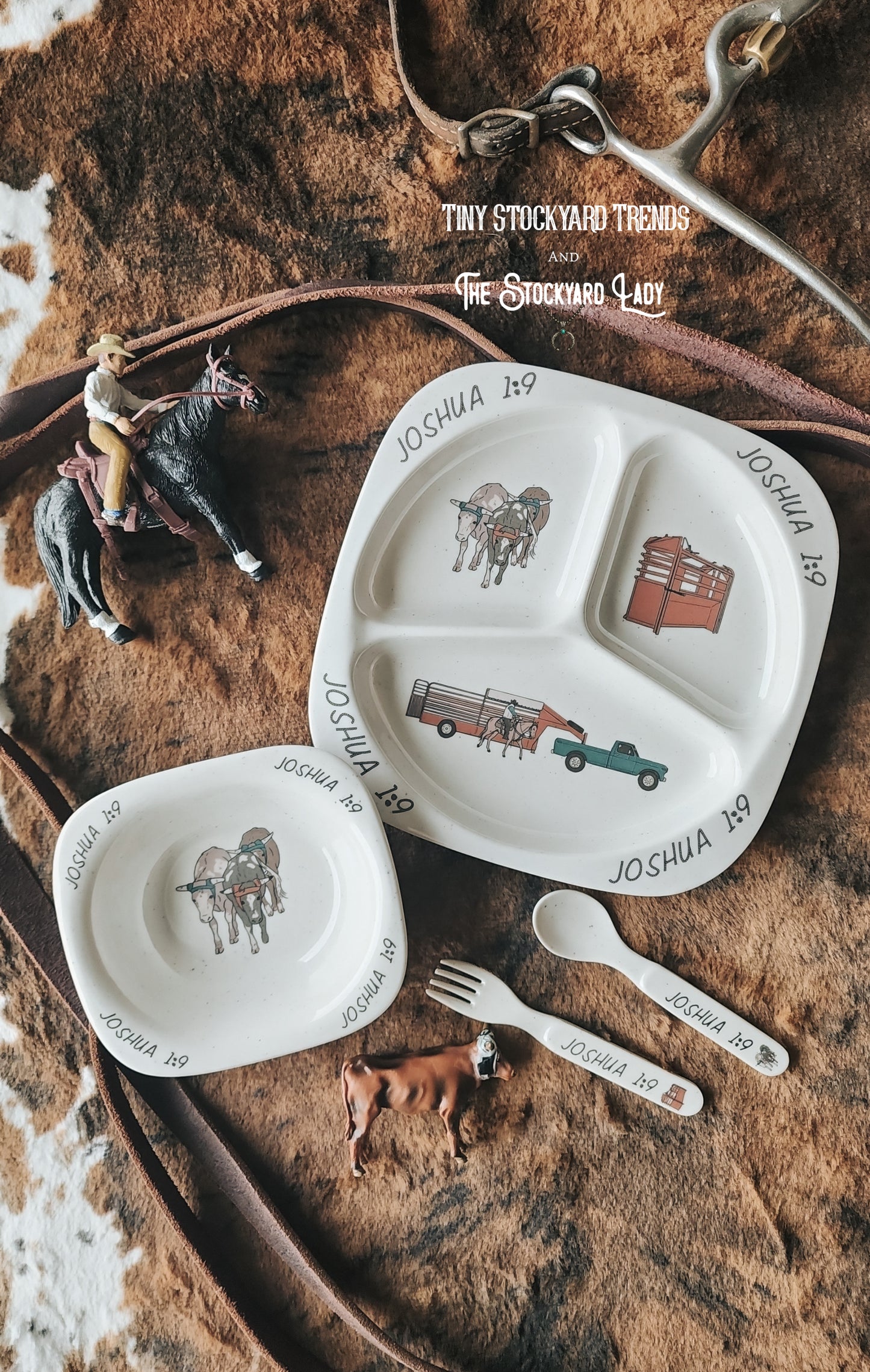 Let's Go Roping Dinner Set