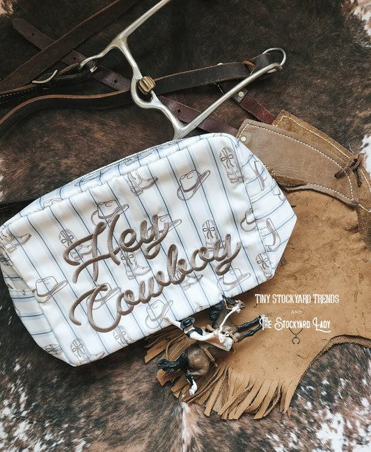 Hey Cowboy - Western Blues Striped XL Bag - PREORDER