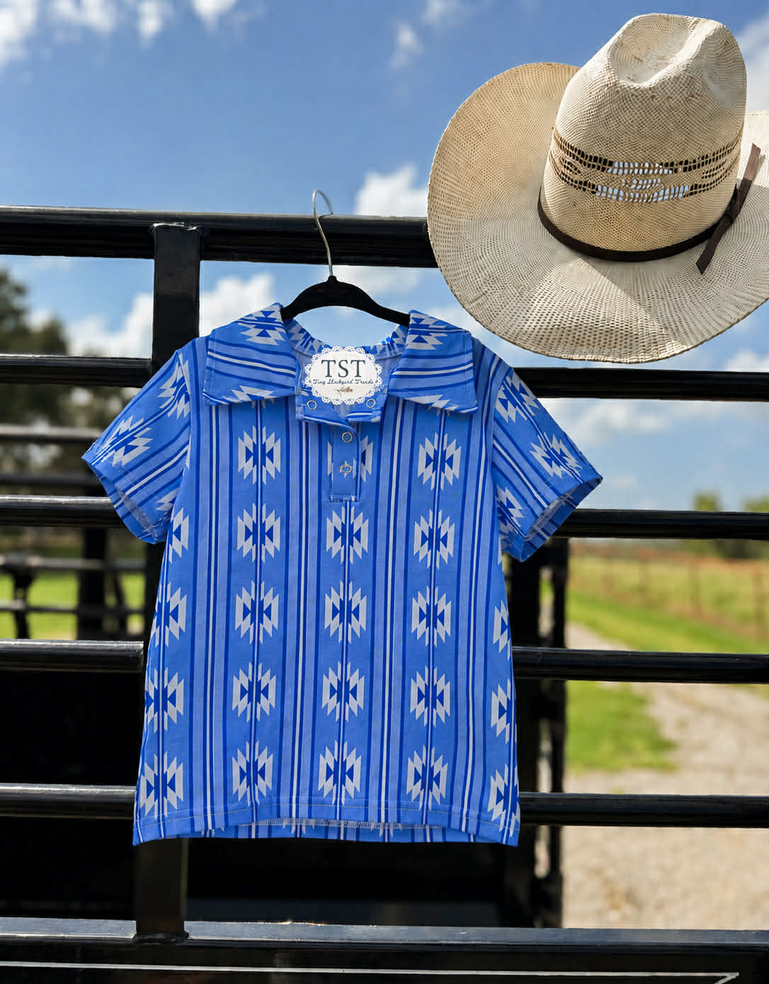 Aztec Button Polo